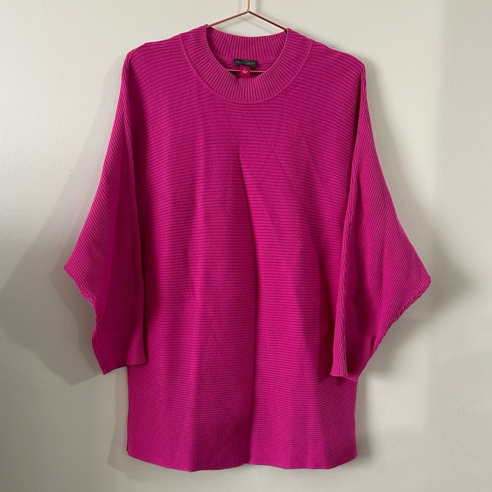 Vince Camuto Heavy Oversized Ribbed Pullover Fall Winter Autumn Cozy Sweater L